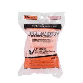 ROLLINGDOG 3" Small Paint Roller Cover Refills, 3/8" Nap for Wall Ceiling House Painting (Pack of 2)