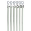 IF&D Fabrics and Drapes - 36 Inch - 6 Pack - White Fiberglass Drapery Curtain Pull Wands with Plastic Adapter - Style#10059