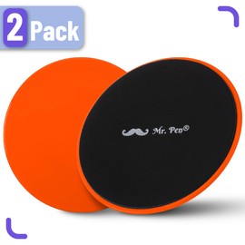 Mr. Pen- Core Sliders for Working Out, 2 Pack, Orange, Dual Sided, Exercise Sliders Fitness Discs, Strength Slides, Fitness Sliders, Floor Sliders for Workout Sliders Disc, Gliding Discs for Exercise