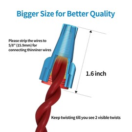 Dicio Waterproof Landscape Wire Connectors for 20-10 AWG 8 PCs UL Listed, Wire Connectors Nuts Best for Outdoor Sprinkler Valve