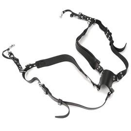 Correa de cuero ligera antirrotura para cámara Correa de arnés de doble hombro para cámaras DSLR(23 * 17 * 6cm-1#)