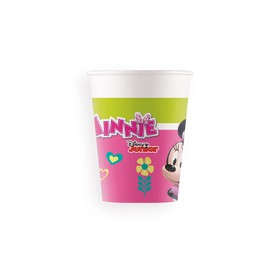 Procos 93474 Minnie Happy Helpers Party Cups, Pack of 8, Capacity 200 ml, Made from FSC® Mix Paper, Party Tableware, Birthday, Theme Party