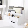 Blu Monaco White Wooden Mail Organizer with Pen Holder and