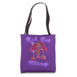 Red Hat Accessories Bling Elegant Style Gift | Purple Tote Bag