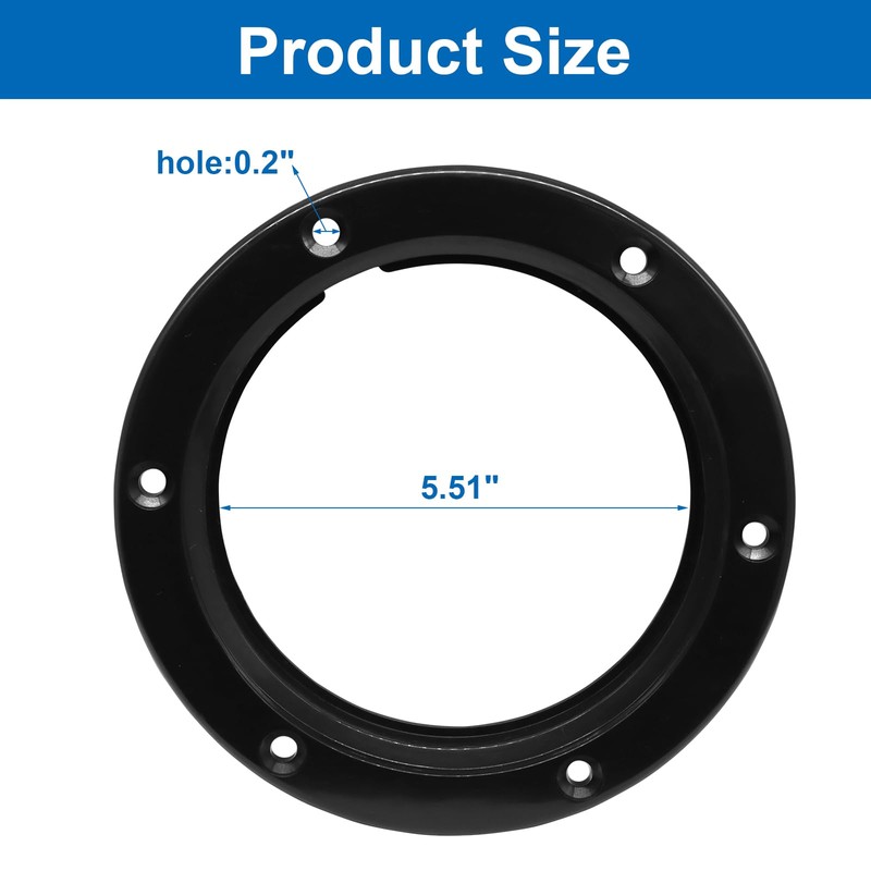 PHITUODA 4"/6"/8" Boat Hatch - Black Round Boat Deck Plates,
