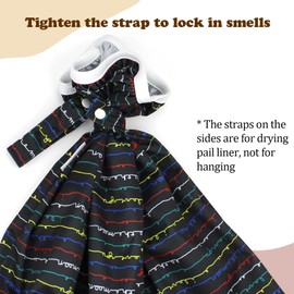 Mama Koala Pail Liner for Cloth Diapers, Reusable and Washable Waterproof Pail Liner with Strap for Diaper Pails, 2 Pack(B003M)