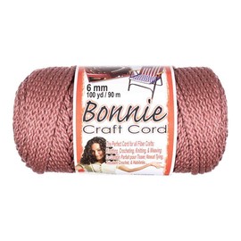 Craft County Bonnie Cord - 6 mm de diámetro - 100 yardas de longitud (rosa)