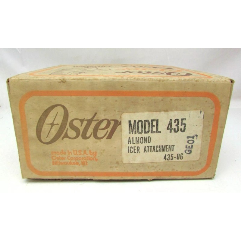 Oster Rare Vintage OSTER Ice Crusher Accessory Attachment Almond NOS