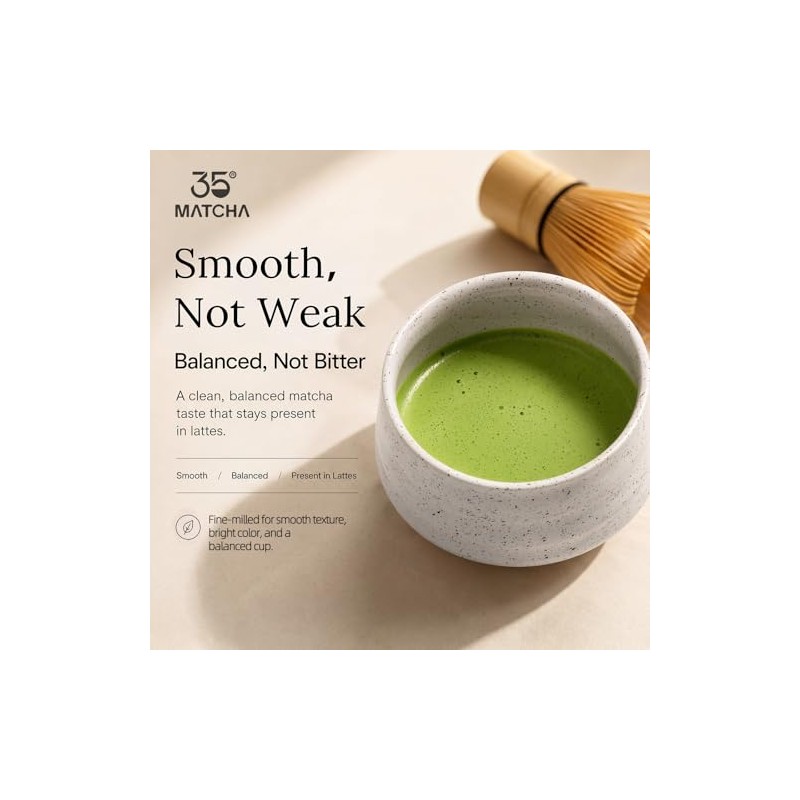 35°N MATCHA Organic Ceremonial Green Tea Powder 1.4 oz