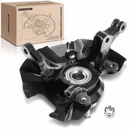 A-Premium Front Steering Knuckle & Wheel Bearing Hub Assembly Compatible with Kia Rio 2006-2009, Rio5 2006-2009, Hyundai Accent 2006-2011, w/4-Lug, Left Driver Side, Replace # 517151G100