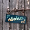 Metal Sign L 10.5 x 28 cm with Hawaii Design