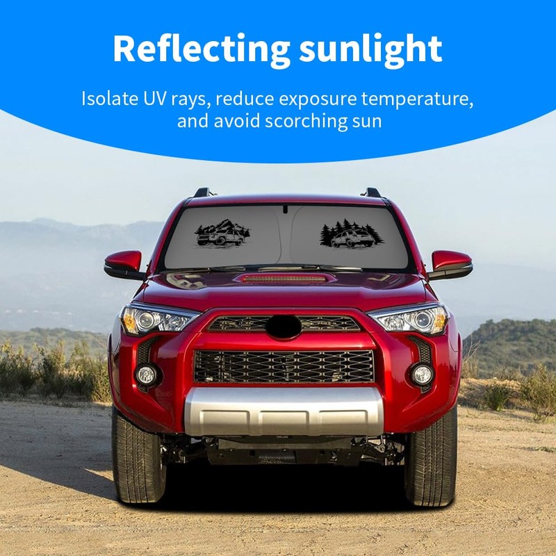Windshield Sunshade Custom Fit for 4runner 2010-present Foldable SUV Front