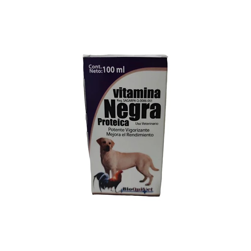 Vitamina Negra Proteica 100ml Para Caballos Gallos Ganado