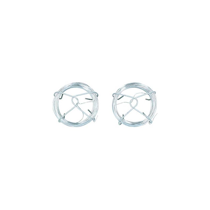 Galvanised Wire Roll Hanging Pictures Garden Wire 2pc Set 80