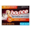 Bounce 210 Hojas Para Secadora Pet Hair & Lint Guard