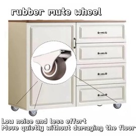 0.5 Inch 1 Inch 1.25 Inch 1.5 Inch TPR Rubber Silent Sliding Door Pulley Drawer Shoe Cabinet Furniture Casters Small Wheels 8pcs Mini Caster Wheels Low Profile Single Direction (1 Inch)