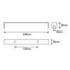 POSH 090396-06 Universal Rear Turn Signal Plate L Black Motorcycle