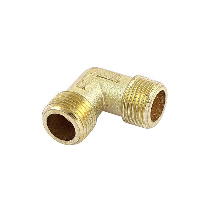 Sourcingmap Air Compressor 3/8 BSP M/M Thread 90 Degree Joint