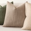 Foindtower Set of 2 Decorative Textured Burlap Linen Throw Pillow