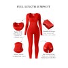 Vigorics Red Bodysuit Women One Piece Shapewear Tummy Control Maternity
