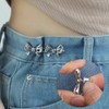 8 Pairs Cute Metal Bows Buttons, Detachable Adjustable Bow Jean