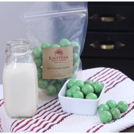 Kauffman Orchards Green Mint Chocolate Malt Balls, 14 Ounce Bag
