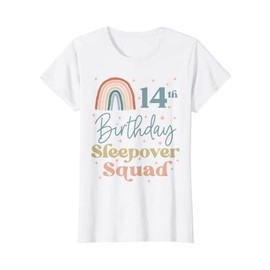 14th Birthday Boho Rainbow Sleepover Squad Pajamas for Girls T-Shirt