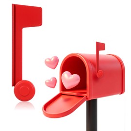 Mail Box Flag Replacement, Red Metal Replacement Mailbox Flag Easy Installation Universal Fits Outgoing Mailbox with a Hole