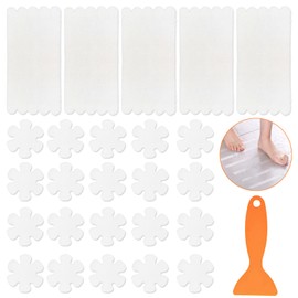 HTTDSLF 44Pcs Non Slip Stickers Shower Stickers, Non Slip Bathtub Stickers, Non-Slip Strip Stickers, Non Slip Strips, Anti Slip Grip Stickers Stickers for Stairs, Shower Room, Slippery Surfaces, Sauna