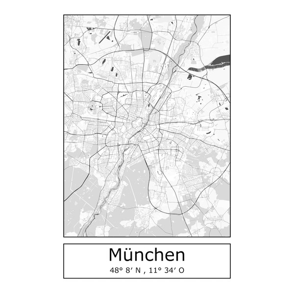 Moin Socks Munich Tea Towel with Map or City Map