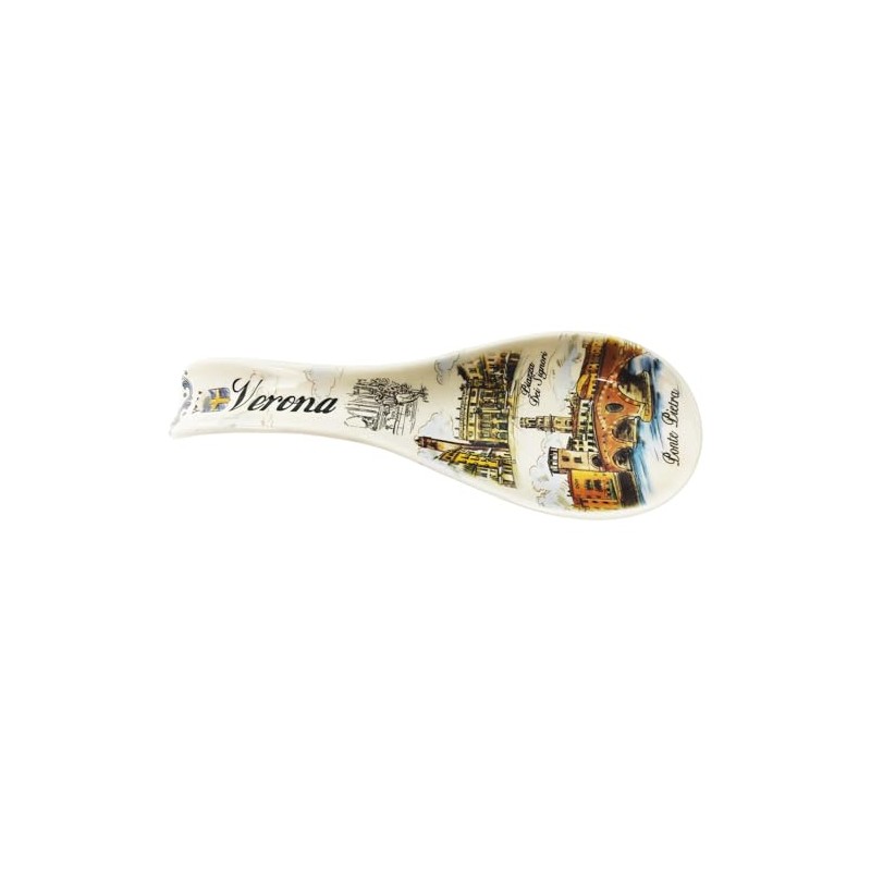 Ceramic Spoon Rest Verona (Italy) with Pictures Piazza dei Lords