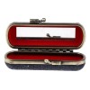 Estuche Para Lápiz Labial Con Espejo Para Damas Azul Negro