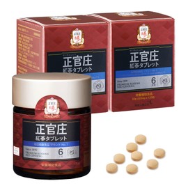 正官庄 (ジョンガンジャン) 紅参タブレット 6年根 高麗人参 100％ サプリ 朝鮮人参 紅参(ホンサム) ginseng 1粒500mg 240粒 (120粒入り × 2個セット) 国内正規品