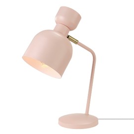 Globe Electric 52297 Harper 16" Desk Lamp, Matte Pink, Matte Brass Pivot Joint, in-Line On Off Switch