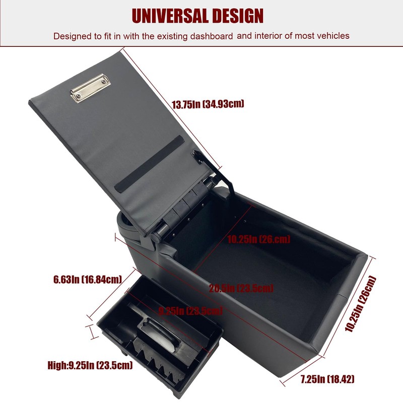 OBUYTO Universal Truck Seat/Bench Contractor Center Console Business Organizer and