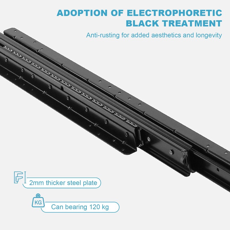 1 Pair Undermount Heavy Duty Drawer Slides, 16 24 32