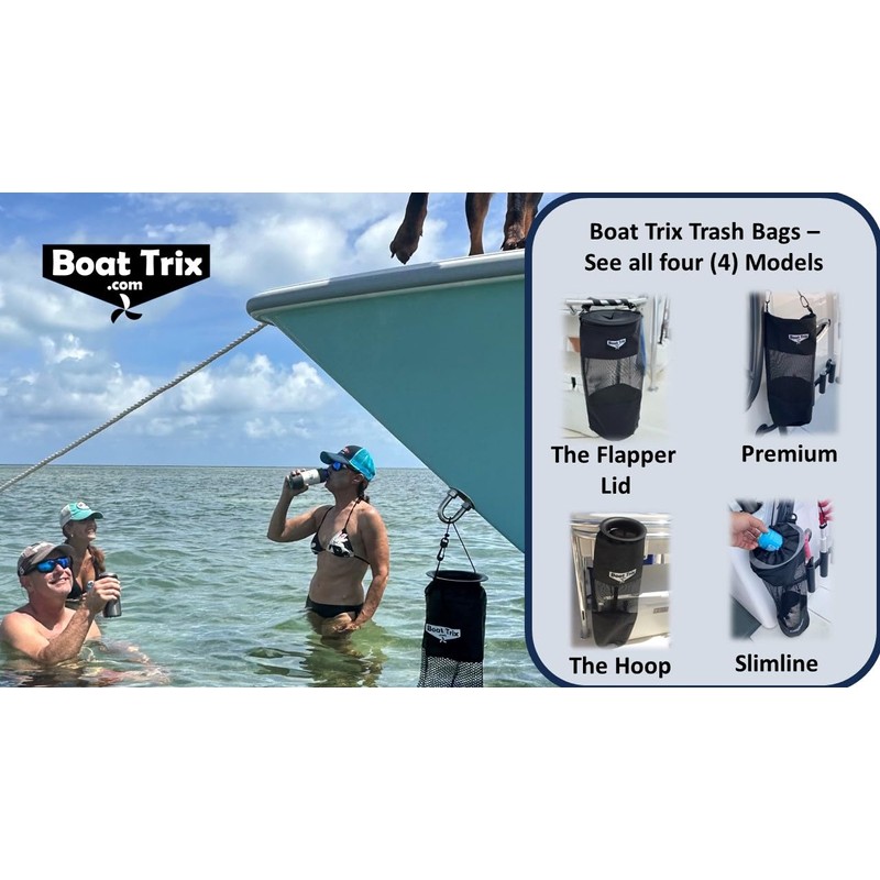 Boat Trash Bag Can Reuseable Washable Mesh and Nylon/Polyester by