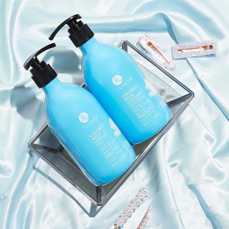 L LUSETA Coconut Milk Shampoo & Conditioner, Nourishing & Moisturizing