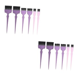 Baluue 12pcs Hair Dye Applicator Comb Portable Hair Tint Brush for Home Salon Use Smooth Handle Design Material Colors