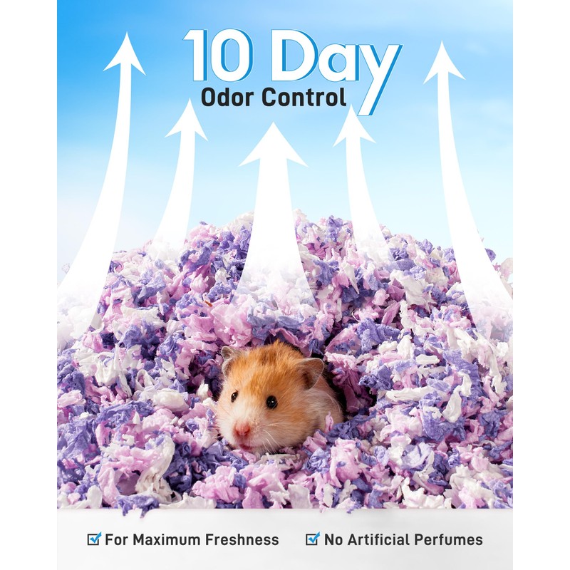 BUCATSTATE Hamster Bedding 70L, 99% Dust-Free Guinea Pig Paper Bedding