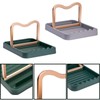 Set of 2 Cooking Spoon Rest, Foldable Pot Lid Holder,