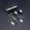 STARPY Black Door Knobs with Round Rosette, Interior Door Handles