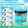 JULEASEL Positive Otter Cards Jar – 60 Cute Positive Affirmations