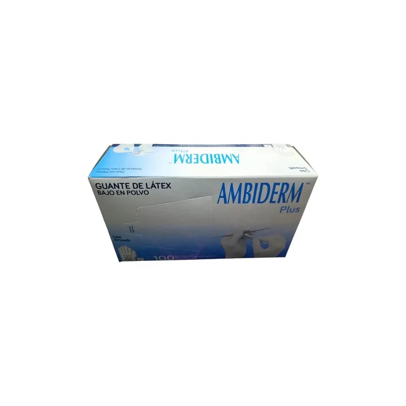 Guantes De Látex Plus Ambiderm Talla Mediana
