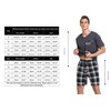 Vlazom Men's Pyjamas Set Short Sleeve Soft Pj's Top and