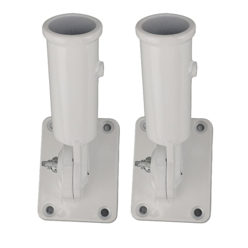 2Pcs Adjustable Flag Pole Holder Aluminium Alloy Metal Wall Mount