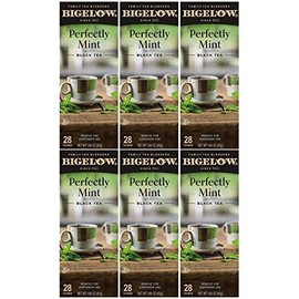 Bigelow Tea Bags, Plantation Mint, 28-Count Boxes (Pack of 6)