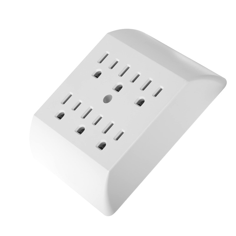 Projectpak 6 Outlet Wall Tap Extender Turns 2 Grounded Outlets