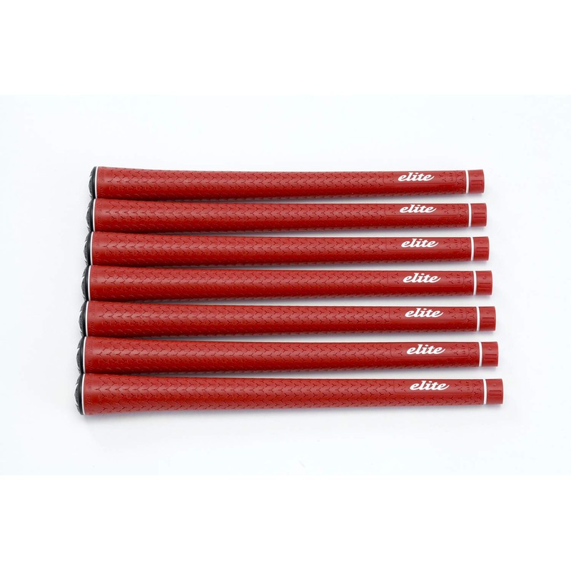 elitegrips Y360°s Air Golf Grips, 7 Piece Set, Classic Red,