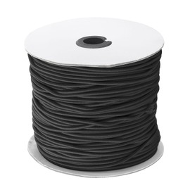 MECCANIXITY Elastic Cord Stretchy String 2.5mm 109 Yards Black for Crafts, Jewelry Making, Bracelets, Necklaces, Beading